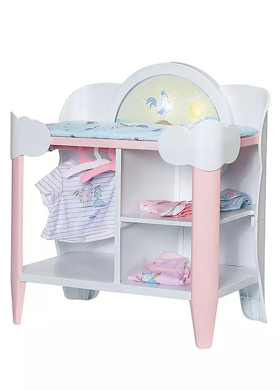 Baby Annabell Day and Night Changing Table with Rotating Window, Changing Mat and 3 Hangers