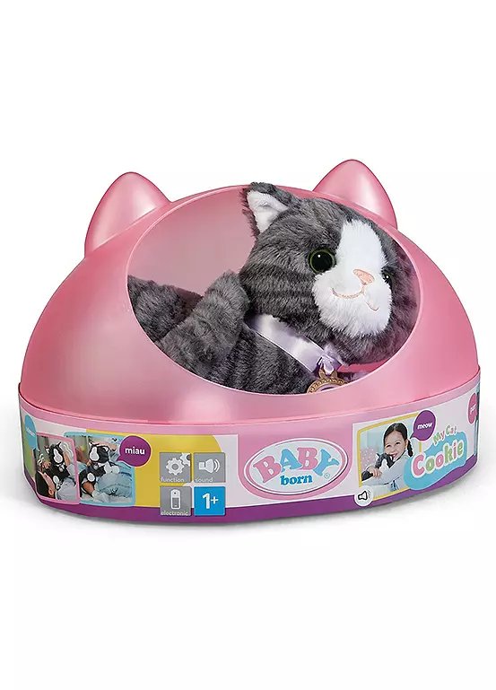 Baby Born My Cat Cookie Interactive Toy with Cat Bed