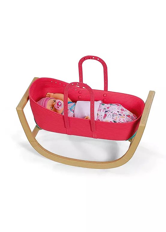 Baby Born 3-in-1 Bassinet with Mattress, Blanket and Pillow for Dolls up to 43cm