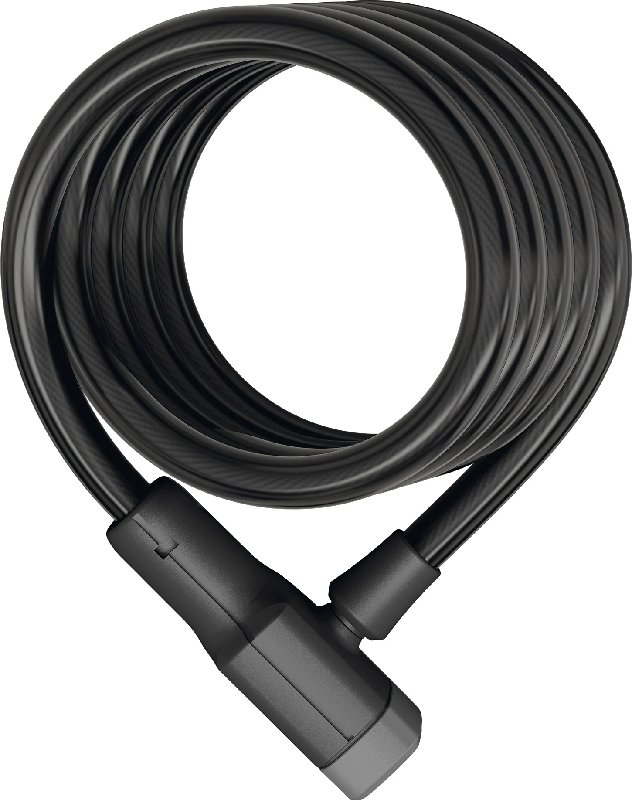 ABUS Primo 5510K Key Coil Cable Lock - 10mm x 180cm - Black