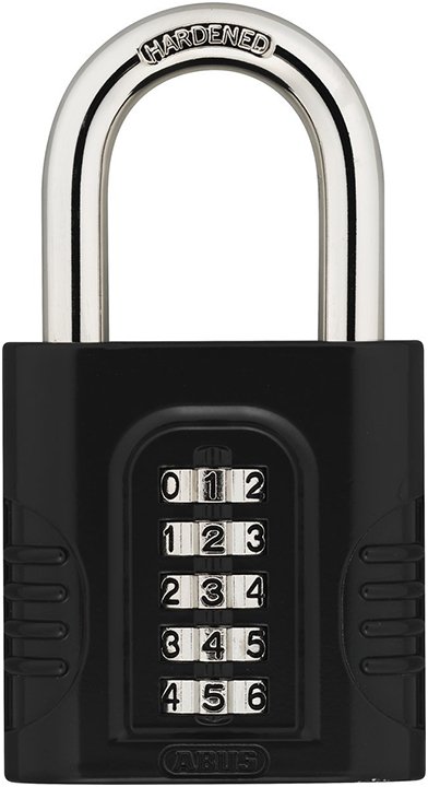 ABUS Super Code 158/65 Combination Padlock, 5-Dial, Black, 63mm Width, Weatherproof