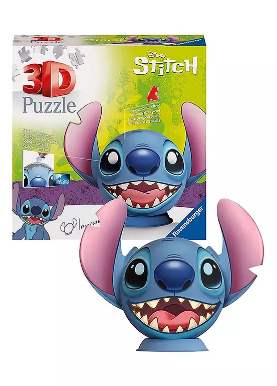 Ravensburger Disney Stitch with Ears 3D Puzzle Ball 77 Piece Jigsaw