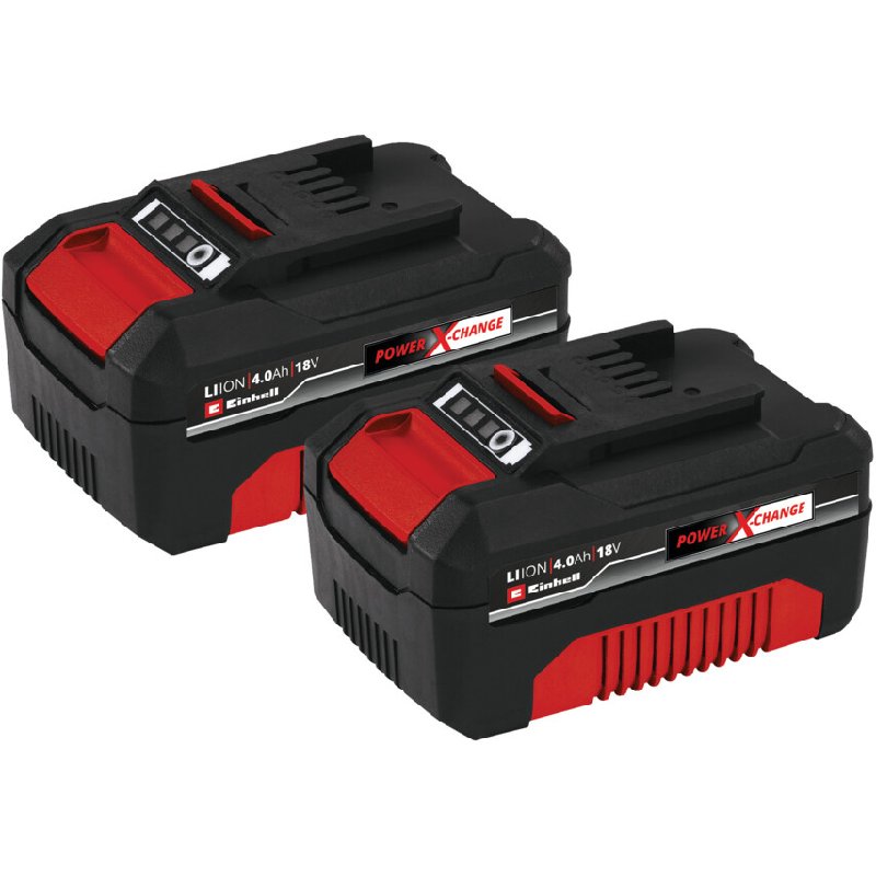 Einhell Power X-Change 18V Battery Twin Pack - 2x 4.0Ah Lithium-ion Batteries