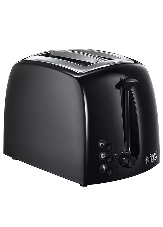 Russell Hobbs Textures 2 Slice Plastic Toaster in Black