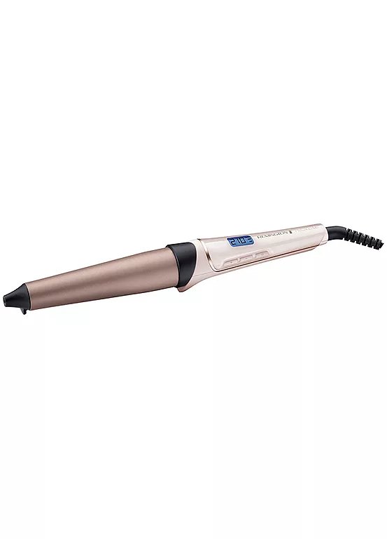 Remington PROluxe Curling Wand with 25-38mm Ceramic Barrel, Pearlescent White and Rose Gold