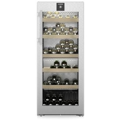 Liebherr WPsd 4652 107 Bottle Dual Zone Freestanding Wine Cooler - Silver
