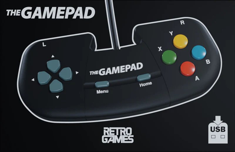 The Gamepad Retro Gaming Controller - Black for The Spectrum