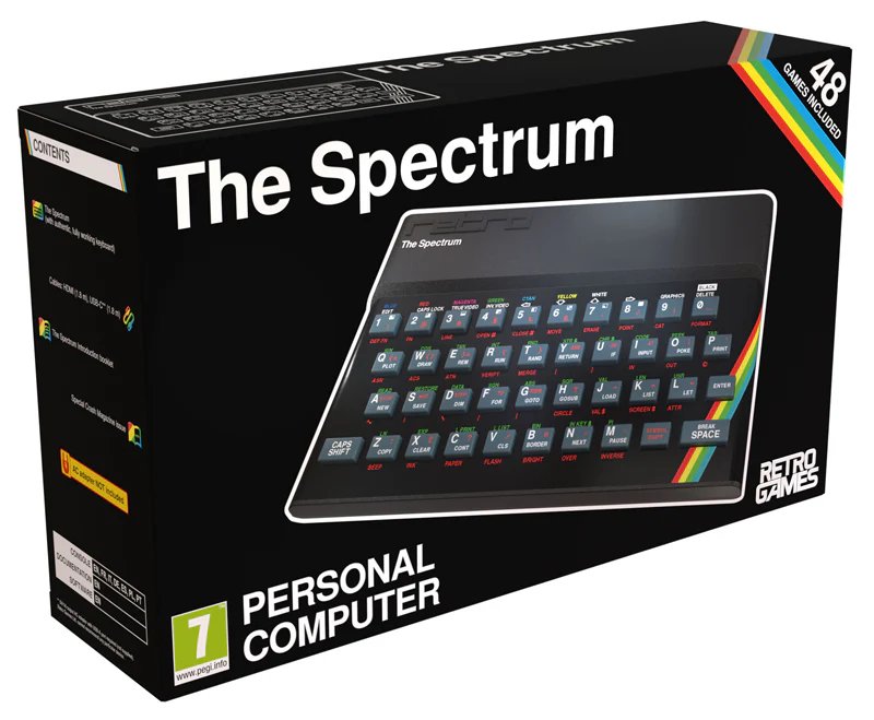 The Spectrum Retro Gaming Console with 48 Built-in Games and Fully Working Keyboard