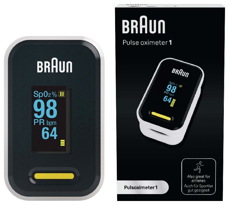 Braun YK-81CEU Fingertip Pulse Oximeter 1 with Lanyard and Batteries