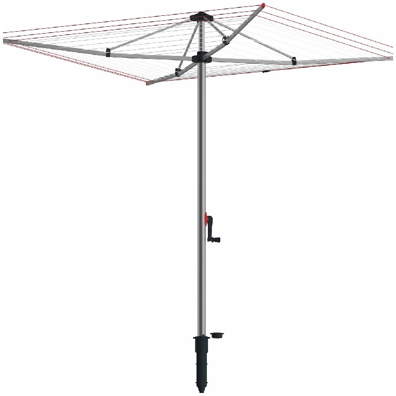 Vileda 60 Metre Super Dry Hoist Rotary Airer with Ground Socket