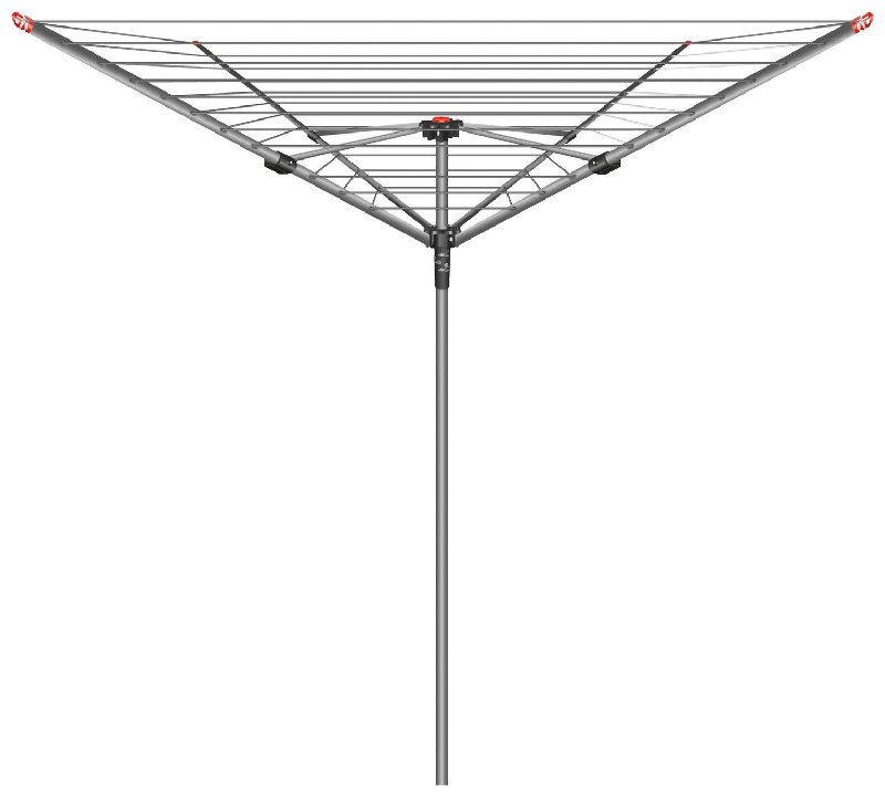 Vileda 60m 4 Arm Rotary Outdoor Washing Line with 36 Pegs, Weather Cover and Ground Spike