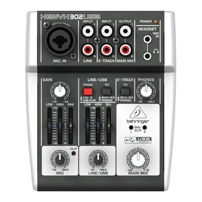 Behringer Xenyx 302USB Analog Mixer
