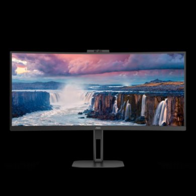 AOC CU34V5CW 34-Inch UltraWide Curved USB-C Monitor with Webcam