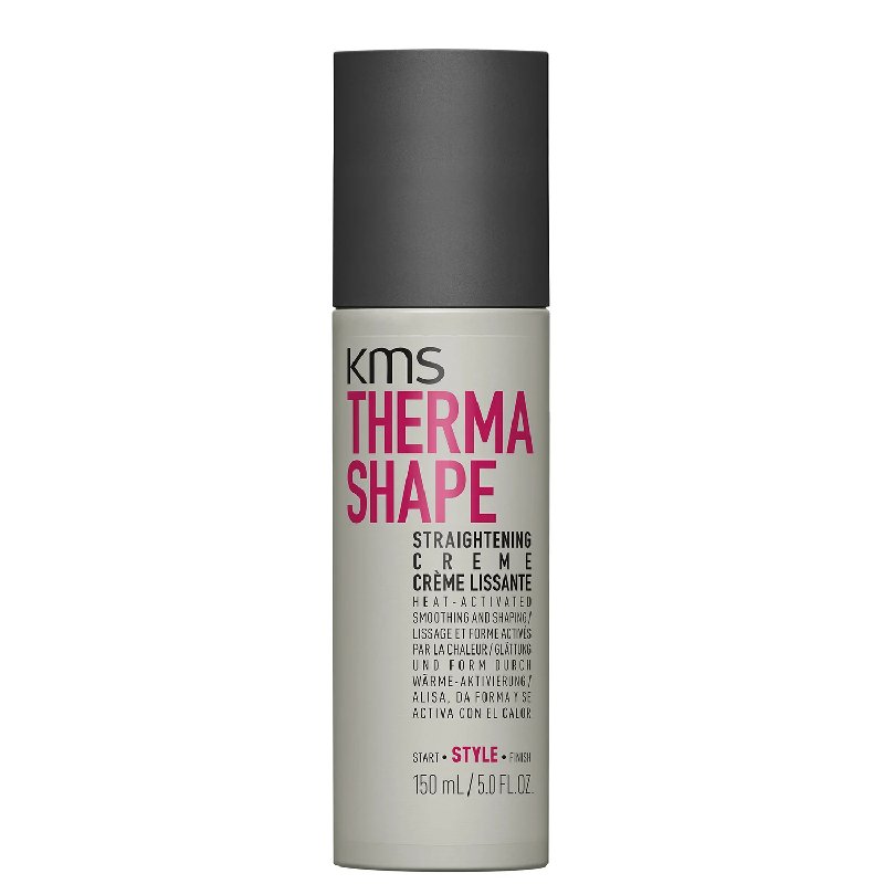 KMS Thermashape Straightening Crème 150ml for Curly, Medium to Thick Hair