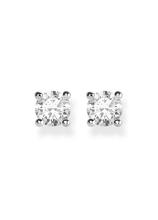 Thomas Sabo Sterling Silver Cubic Zirconia Stud Earrings, Model H1965-051-14