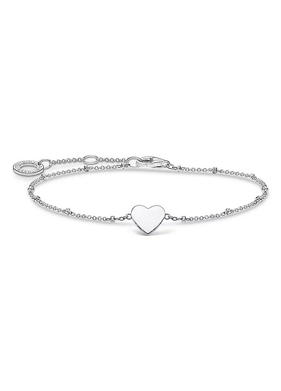 Thomas Sabo Love & Hearts Ladies' Sterling Silver Heart Motif Bracelet, Model A1991-001-21-L1