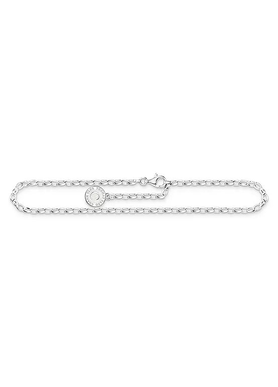 Thomas Sabo Sterling Silver Enamel Charm Carrier Anklet with Charmista Coin