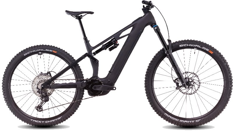 Cube Stereo Hybrid One77 HPC SLX 800 Carbon Electric Full Suspension Mountain Bike 2025 - Blackline