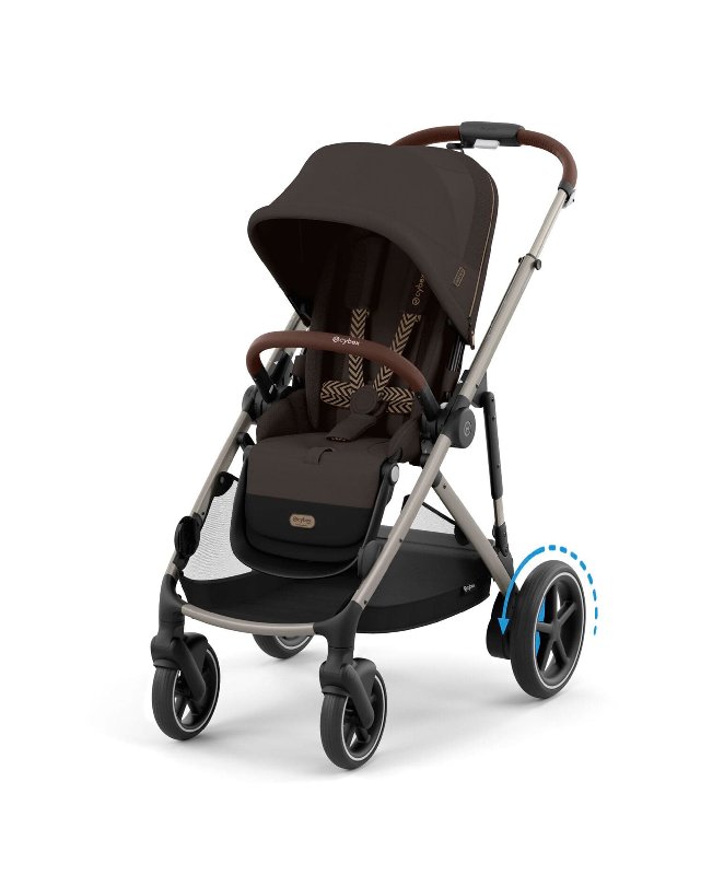 Cybex e-Gazelle S Electric Single to Double Pushchair - Chocolate Brown