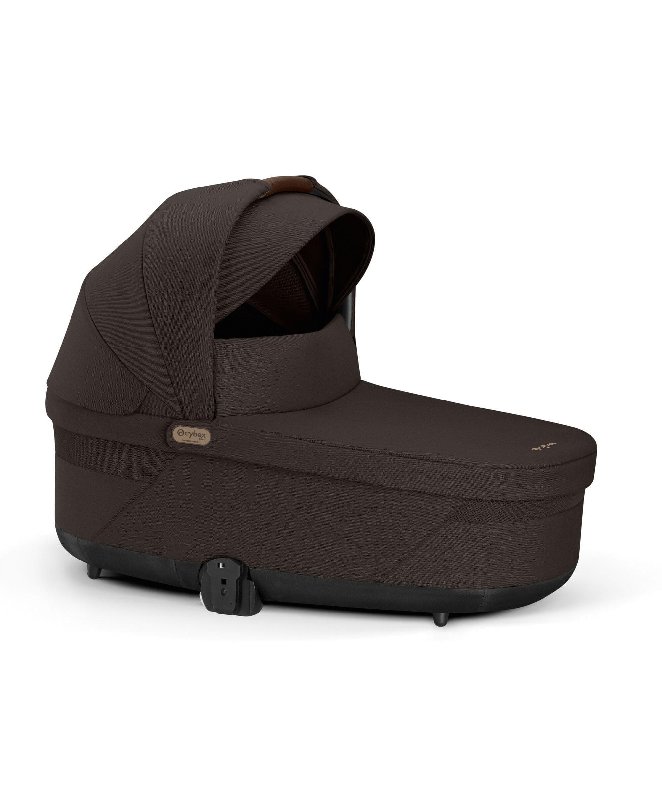 Cybex Balios S Lux Carrycot in Chocolate Brown with Raincover