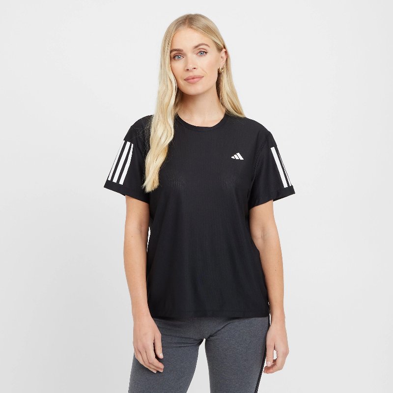 adidas Own The Run Women's Running Top - Short Sleeve, Black