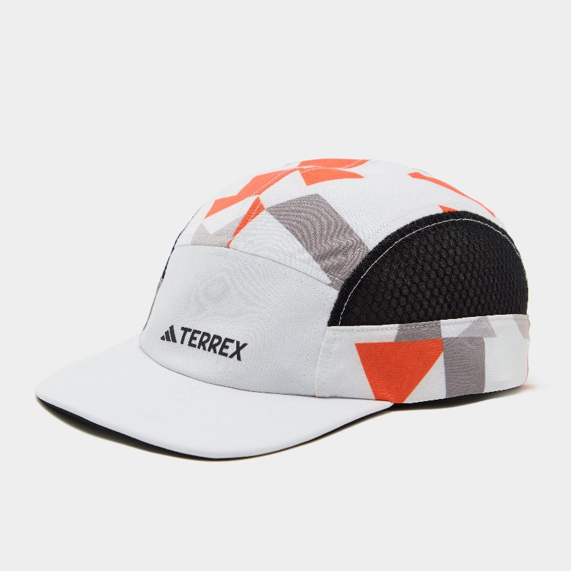 Adidas Terrex ClimaCool 5 Panel Graphic Running Cap in White