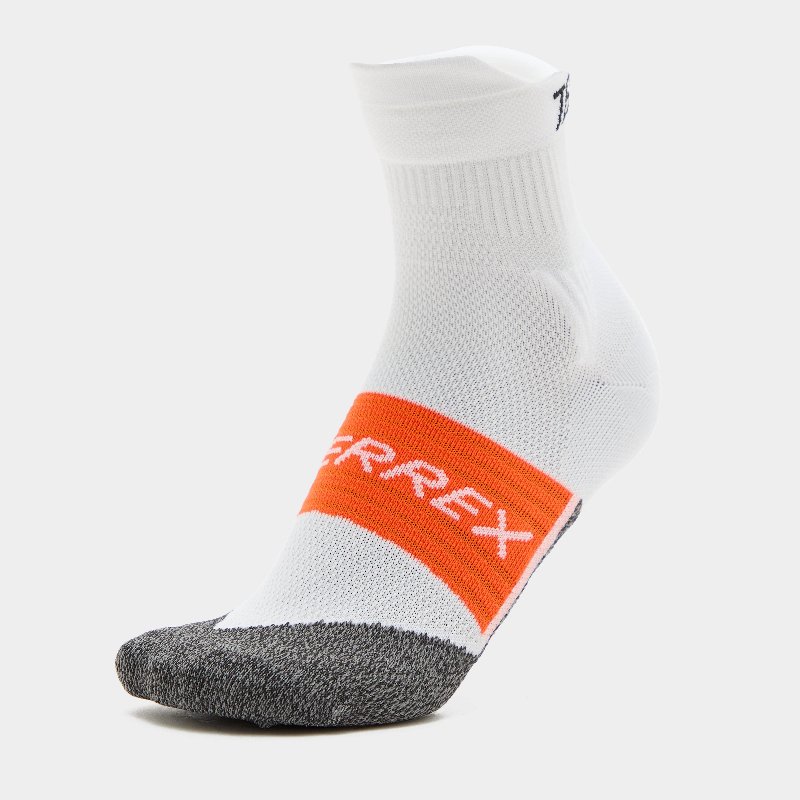 Adidas Terrex HEAT.RDY Trail Agravic Crew Running Socks - White