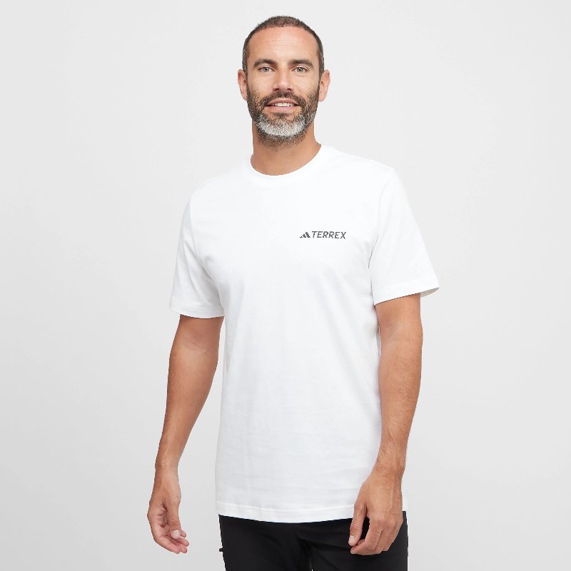 Adidas Terrex Men's Graphic Mountain T-Shirt - White