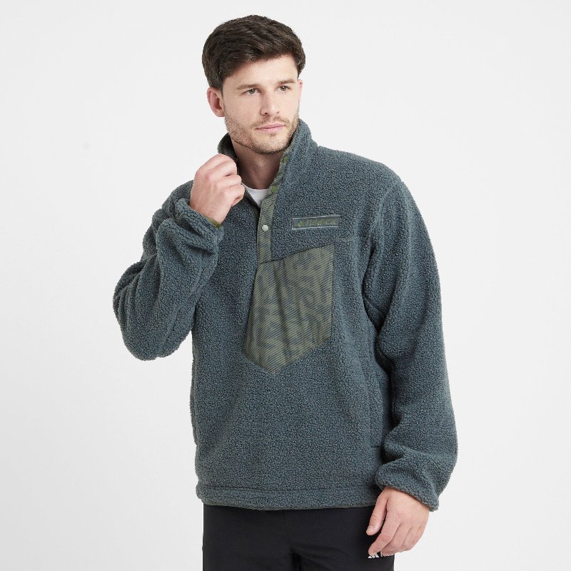 adidas Terrex Xploric High Pile Fleece Pullover Sweatshirt - Legend Ivy