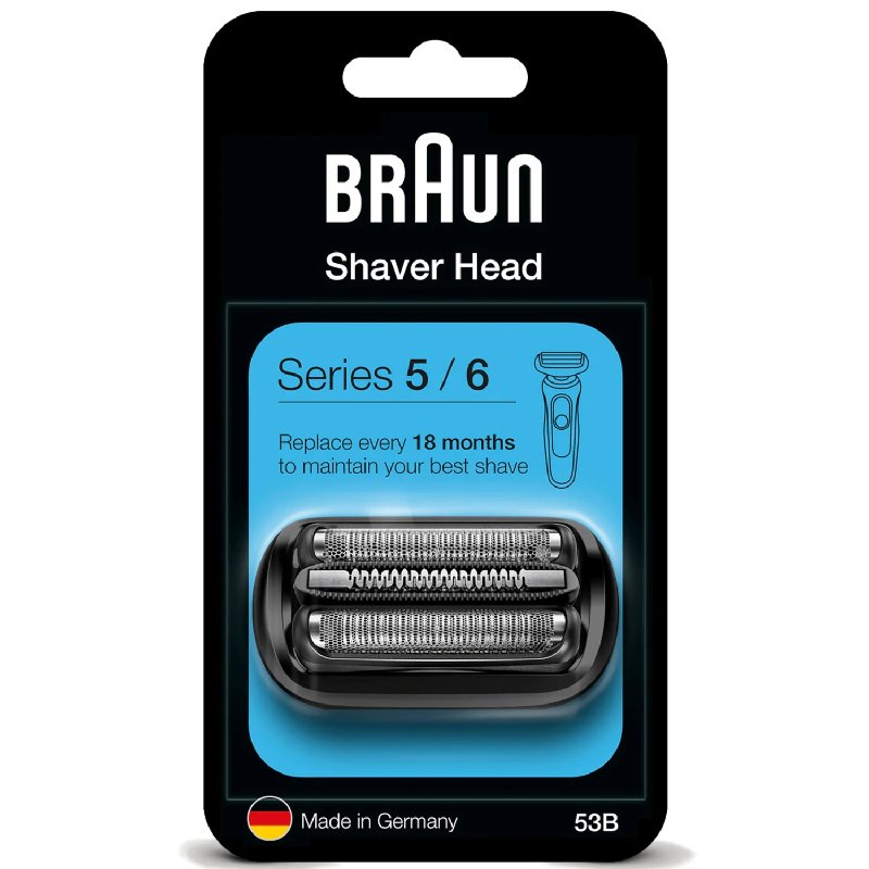 Braun Series 5/6 53B Replacement Shaver Head - Black