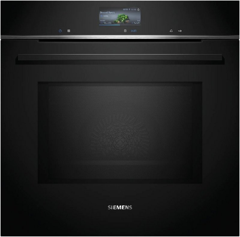Siemens iQ700 Built-In Combination Microwave Oven - Black, 67 Litres, HM776G1B1B