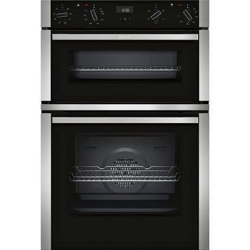 Neff N50 U1ACE2HN0B Stainless Steel Built-In Electric Double Oven, 71-Litre, A-Rated