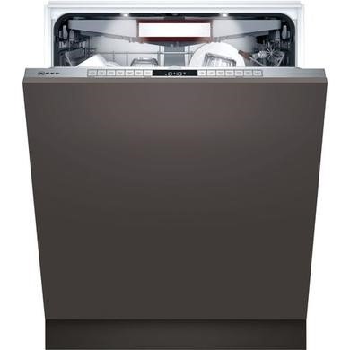 Neff N70 S187TC800E Integrated Dishwasher with Smart Wi-Fi, Zeolith Drying, 14 Place Settings, Grey Control Panel