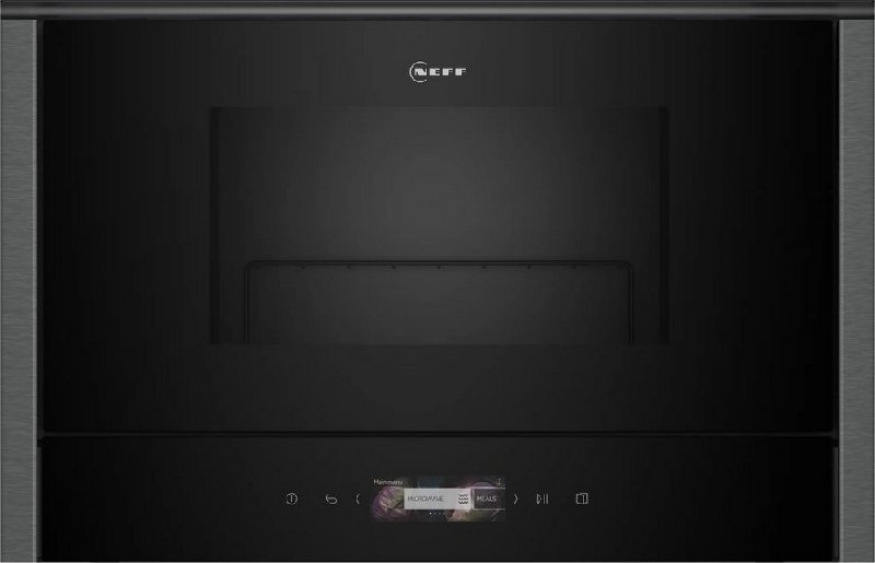 Neff NR4GR31G1B N70 Built-In Microwave with Grill, 21 Litre Capacity, Graphite Grey