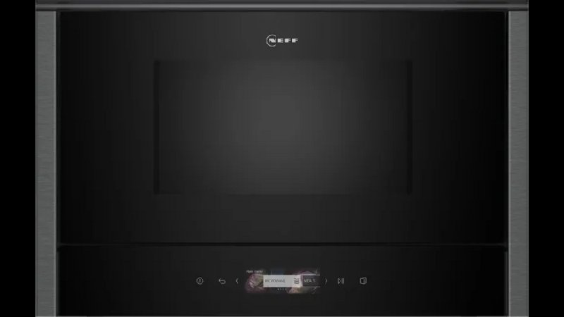 Neff N70 NL4WR21G1B Built-In 21L 900W Microwave with Left-Hand Hinged Door in Graphite Grey