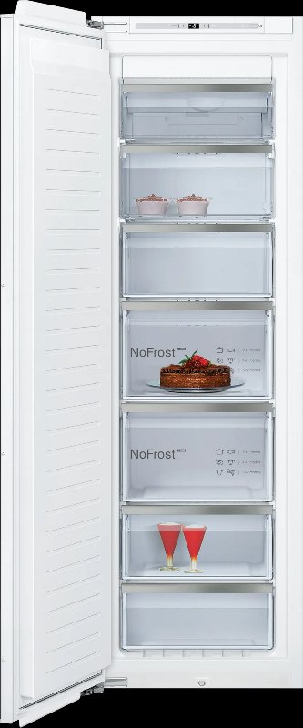 Neff GI7815NE0 55.8cm Built-in Tall Freezer with No Frost, 212 Litre Capacity, White
