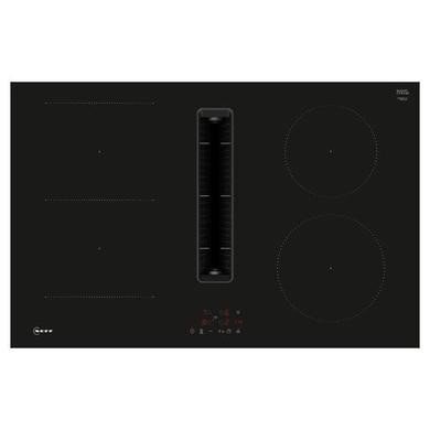 Neff N50 80cm 4 Zone Venting Induction Hob in Black Glass