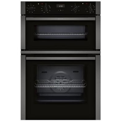 Neff U1ACE2AG3B 59.4cm Built-In Electric Double Oven in Graphite Grey