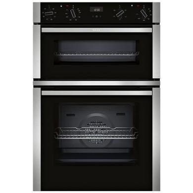 Neff U1ACE2AN3B Stainless Steel Built-in Double Oven, 71L Capacity, B Energy Rating