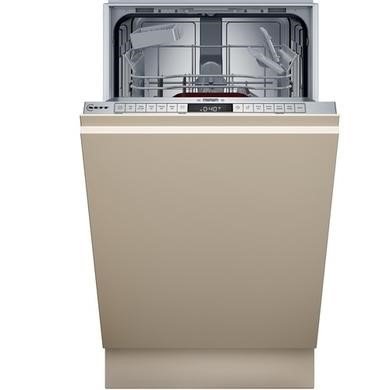 Neff N50 S875HKX21G Integrated Slimline Dishwasher with Smart Wi-Fi, Silver Control Panel