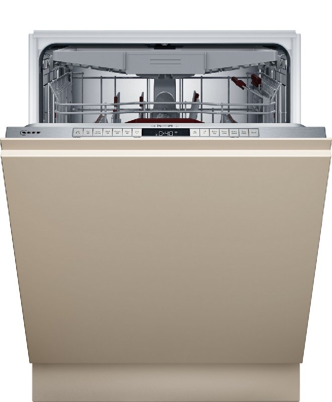 Neff N50 Integrated Dishwasher with Smart Wi-Fi, D-Rated, 14 Place Settings, Silver Control Panel