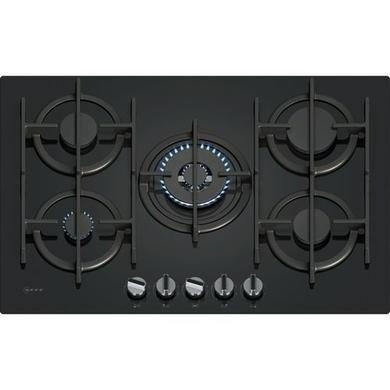 Neff N70 Series T27PIQ4S0 Black 75cm Gas Hob with 5 Burners including Wok Burner