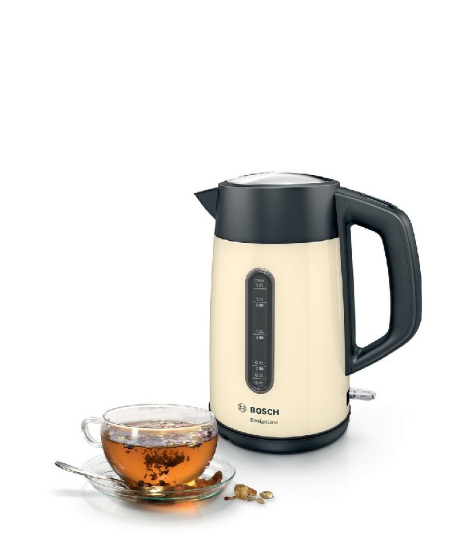 Bosch TWK4P437GB Traditional Kettle, 1.7 Litre Capacity in Cream