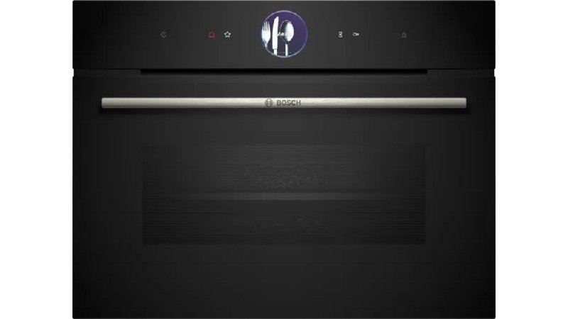 Bosch Series 8 CSG7361B1 Black Electric Compact Steam Oven, 47 Litre