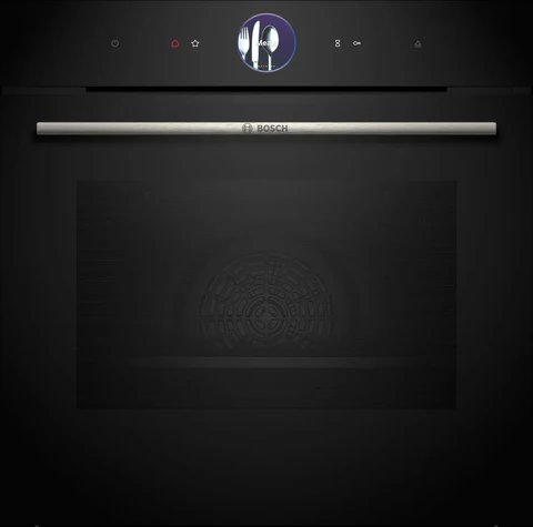 Bosch Series 8 HRG7764B1B Black Built-in Electric Single Oven, 71 Litre, A+ Energy