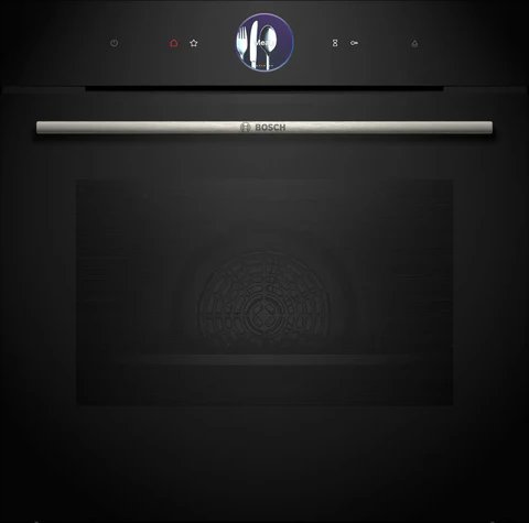 Bosch Series 8 HSG7364B1B Black Built-in Electric Single Oven, 71 Litre, A+ Energy