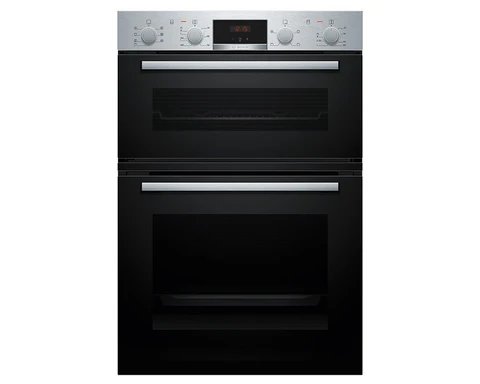Bosch Series 4 MBA533BS3B Stainless Steel Double Oven - 71L/34L Capacity
