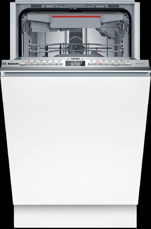Bosch Series 4 Integrated Slimline Dishwasher - Smart Wi-Fi, C-Rated, Silver Control Panel, 10 Place Settings