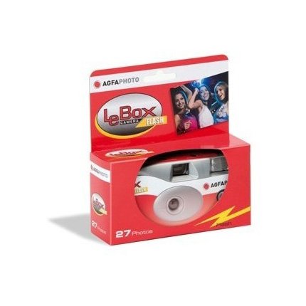 Agfa LeBox Disposable Camera with Flash, 27 Photos, 400 ISO