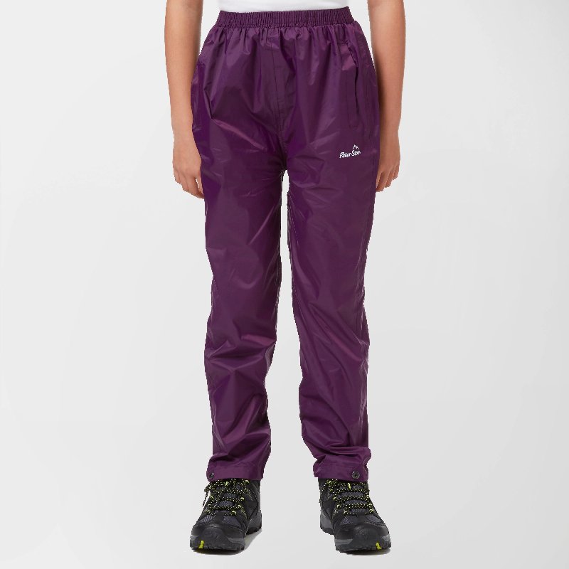 Peter Storm Kids Packable Waterproof Pants Purple